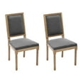 thumbnail image 5 of Hassch Rustic Farmhouse Dining Side Chairs, 2 Pack, Linen Upholstery with Soft Foam Cushion, Solid Wood Frame, Elegant French Country Design (Gray), 5 of 9