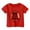 Red, variant on Children Casual Print T Shirt Round Neck Loose Short Sleeve Tops Boys Girls Daily Wear Back To School Apparel