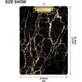 thumbnail image 2 of FMSHPON Gold Marble Clipboard Hardboard Wood Nursing Clip Board and Pull for Standard A4 Letter 13x9 inches, 2 of 7