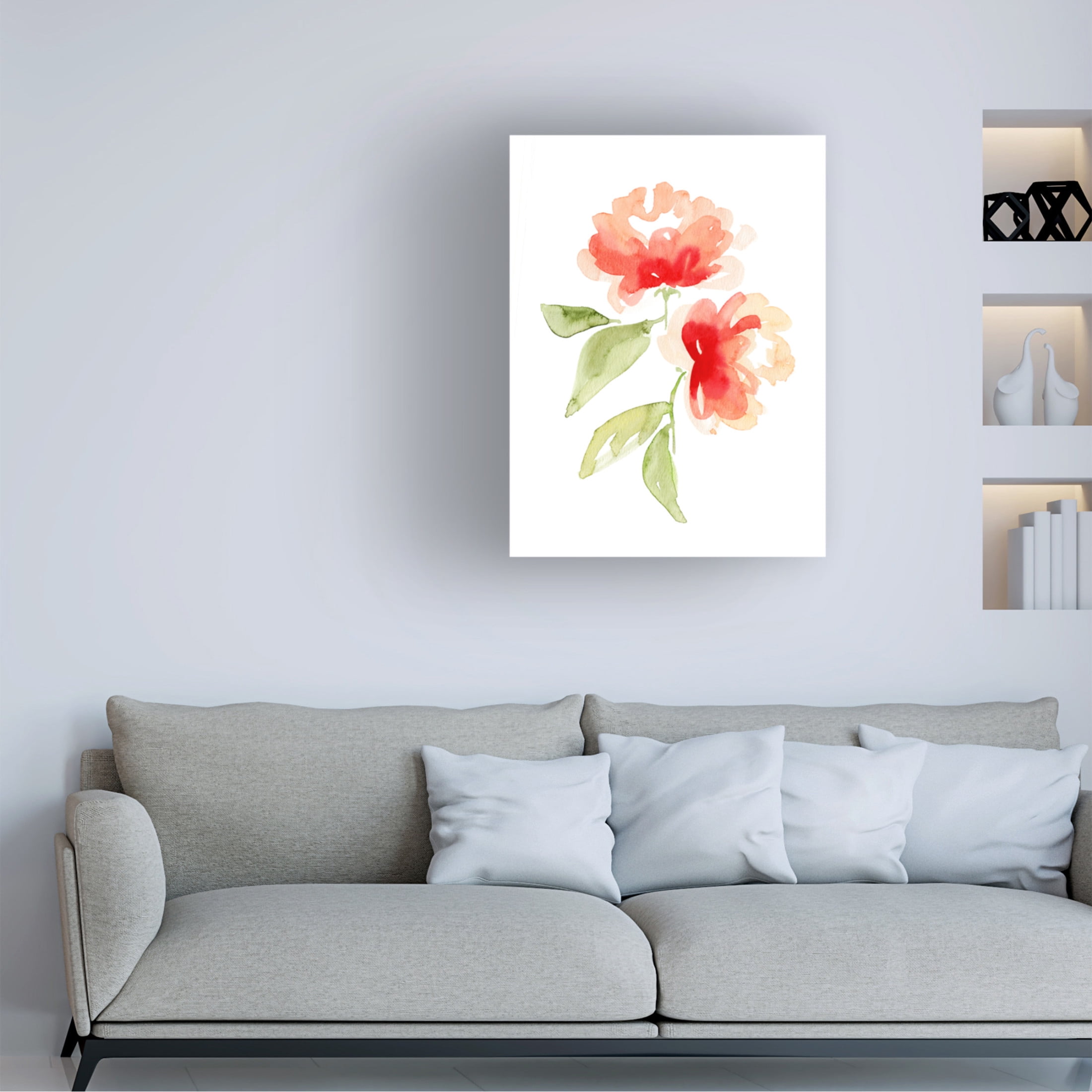 Trademark Fine Art Rosana Laiz Blursbyai Kailey coral Canvas Wall Art