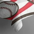 thumbnail image 3 of Red and White Striped Baseballs Pattern Rectangle Tablecloth 60"x84",Waterproof Polyester Rectangle Table Cloth, Wipeable Spillproof Polyester Tablecloth for Dining, Camping, Indoor and Outdoor, 3 of 5