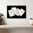 thumbnail image 2 of Elephant Stock Four Ace Cards Wall Art - Horizontal Canvas Wall Art - Hallway Wall Decor - Photography Hobbies And Lifestyle Canvas - Black And White Decor - 12" x 8", 2 of 8