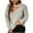 Gray, variant on Herrnalise Women's Knitted Crop Tops Women Casual Soild Long Sleeve Knit Pullover Crewneck Sweater Coat Pullover Jumper Sweaters