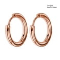 thumbnail image 4 of Pendientes de aro de plata para mujer Acero inoxidable Tecnología de galvanoplastia Durabilidad brillante Anillos de labio de nariz de moda Ropa, zapatos y accesorios Miscelánea oro rosa 2.5*20mm, 4 of 6