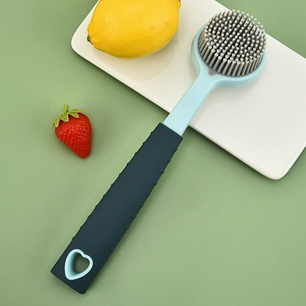 Cepillo para sartenes de mango largo Lisbinx. Cepillo para lavar platos de cocina doméstica. No daña las ollas ni sartenes. Es un buen ayudante para la cocina del restaurante.