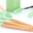 thumbnail image 4 of MegaChef Mint Green 12 Piece Silicone and Wood Cooking Utensils, 4 of 7