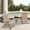 Brown, variant on SOLAURA 3-Piece Patio Outdoor Bistro Set Adjustable Metal Padded Folding Recliner Chair with Table, Red