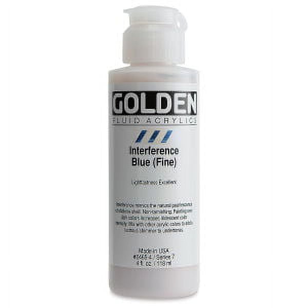 Golden Fluid Acrylic Paint, 4 oz, Interference Blue (Fine)