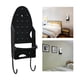 thumbnail image 5 of Wall Hanging Ironing Board Hanger with Hooks Door Wall Mounted Iron Holder Iron And Ironing Board Storage Ironing Board Rack for Household negro perfecl Percha para tabla de planchar, 5 of 8