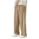 thumbnail image 3 of Ceisia Men's Ribbed Straight-Leg Casual Trousers | Elastic Waist Contrast Stripe Draped Pants (Multiple Solid Colors) Gifts, 3 of 8