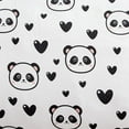 thumbnail image 6 of Chezmoi Collection 4-Piece Kids Love Panda Hearts Microfiber Comforter Set, Full/Queen, 6 of 7