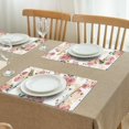 thumbnail image 3 of Pioneer Flower Floral Print Pattern Summer Placemats Table Placemats Set Of 4-Linen Kitchen Washable Placemats Table Mats 12x18 Inch Non-Slip Heat Resistant, 3 of 5