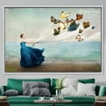 thumbnail image 6 of Woman With Butterflies, Canvas, Wall Art, Canvas Printed Canvas, Abstract Woman Wall Art, Woman Gift Printed, Butterfly Lover Gift Canvas Poster, Canvas Wall Decor - Rolled Canvas, 6 of 9