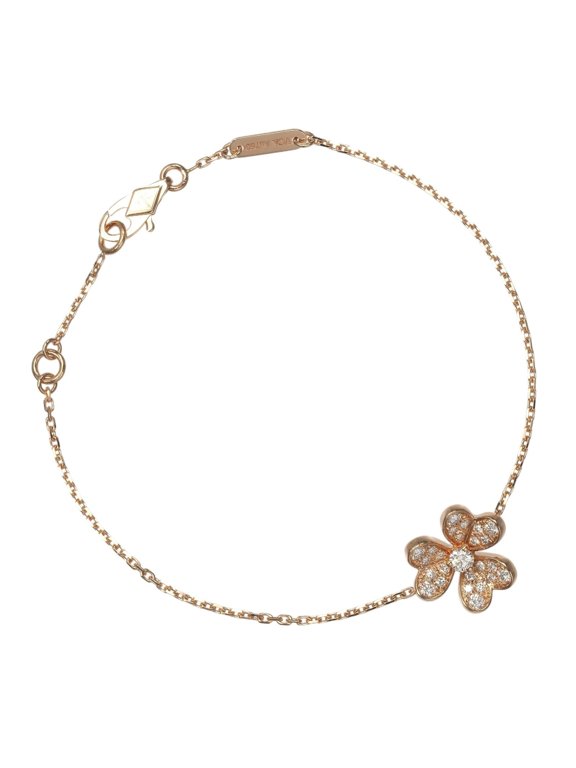 Pre-Owned Van Cleef & Arpels Frivole Mini Bracelet VCARP7RD00 18KPG Pink Gold Diamond Approx....