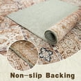 thumbnail image 6 of ASPILLOW Washable Rug, 4x6 Soft Accent Vintage Low Pile Carpet for Dining Family Room Foyer Apartment Den Light Brown, 6 of 8