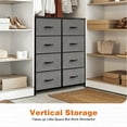 thumbnail image 5 of Resenkos 8 Drawer Dresser Fabric Storage Tower, Chest of Drawers for Bedroom, Sturdy Steel Frame, Wooden Top Gray, 5 of 7