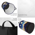 thumbnail image 2 of Balery Cat Under Starry Skies Cesta de ropa redonda con asas, impermeable, independiente, para ropa, juguetes, dormitorio y familia-Medium, 2 of 6