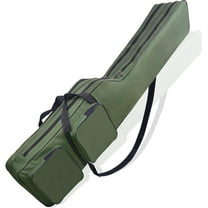 Fishing Rod Case 4.27 ft Fishing Pole Bag Case Portable Fishing Pole Case for Travel Waterproof Fishing Rod Reel Organizer Oxford Fishing Gear Bag for Saltwater Freshwater Ice Fishing Gift for Men