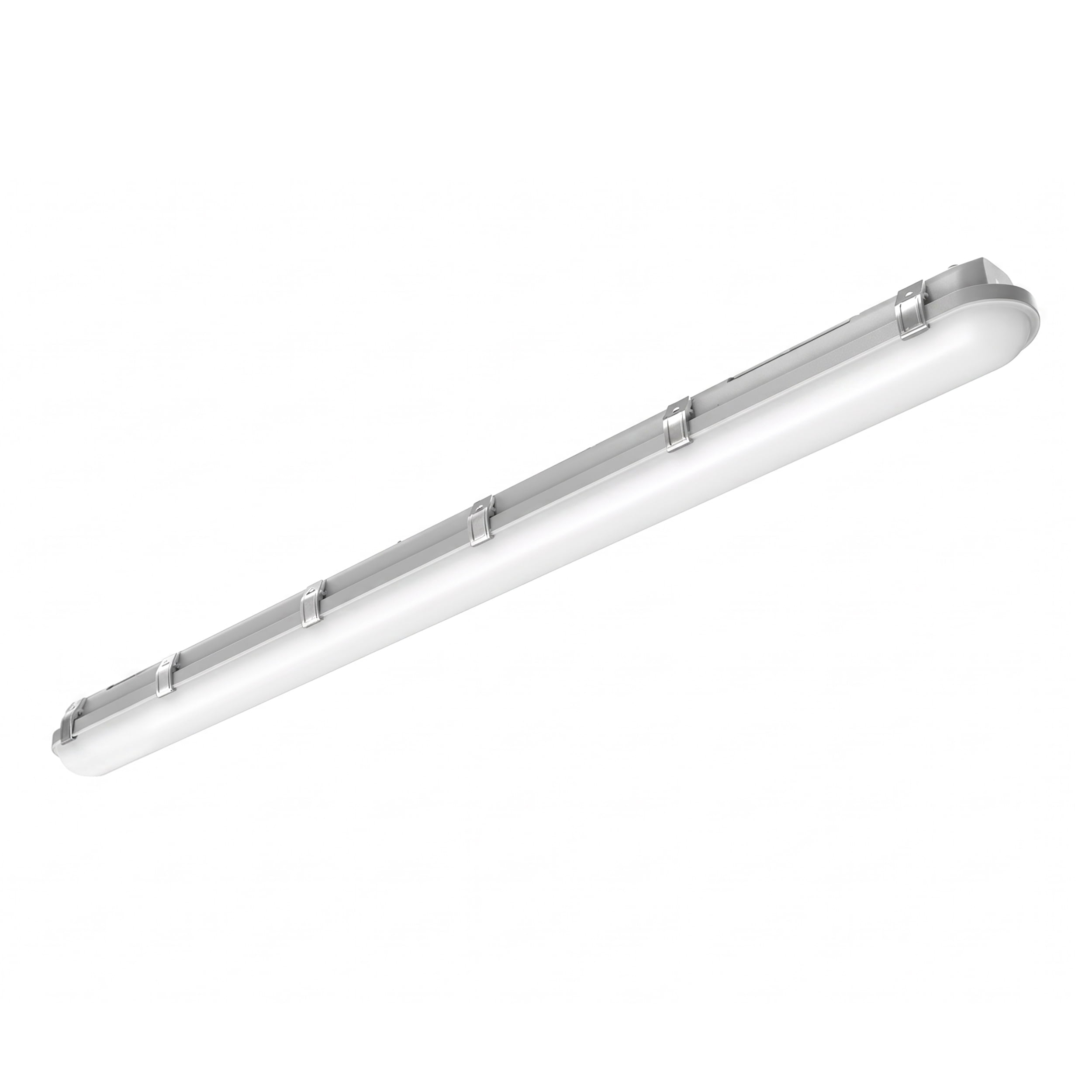 MaxLite 4 ft Vapor Tight LED Fixture, 23/35/47W 3500-5000K, 4 ft 23W, Damp Rated, Selectable Wattage, Controls Ready, for Stairwell, Garage, White