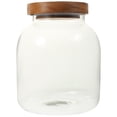 thumbnail image 3 of Sealing Storage Jar Glass Food Containers Grain Storage Jar Wood Lid Glass Jar Kitchen Glass Jar, 3 of 9
