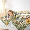 thumbnail image 4 of Feelyou Bohemian Groovy Flower Full Size Comforter Sets, Kawaii cartoon Butterfly Bedding Comforter Set, Jungle Floral Reversible Bedding Sets, Microfiber Bedroom Decor, 3 Pieces, 4 of 8