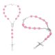 thumbnail image 1 of Pulsera De Cuentas De Cruzado, Brazalete Religioso Para Hombres, Mujeres, Boda, Rosa Rosa, 1 of 8