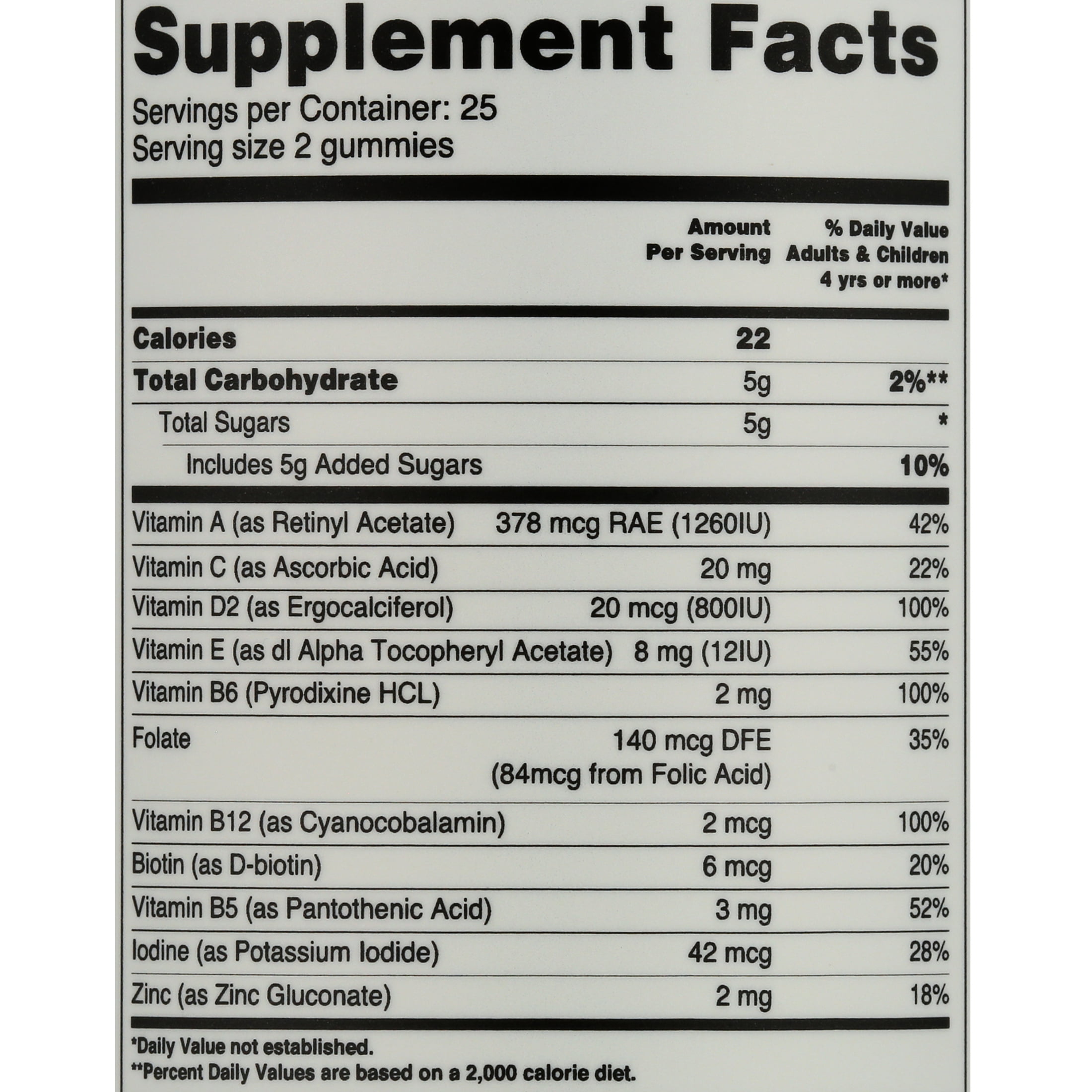 Okay Pure Naturals Daily Kids’ Multivitamin Gummies with Vitamin C and Biotin for Immune Support & Bone Health, Tropical Mix Flavor, 50 Count