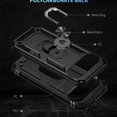 thumbnail image 4 of Dteck Case for Google Pixel 9 Pro XL, with Finger Ring Holder Kickstand, Military Grade Stand Cover Phone Cases Compatible for Google Pixel 9 Pro XL, Black, 4 of 7