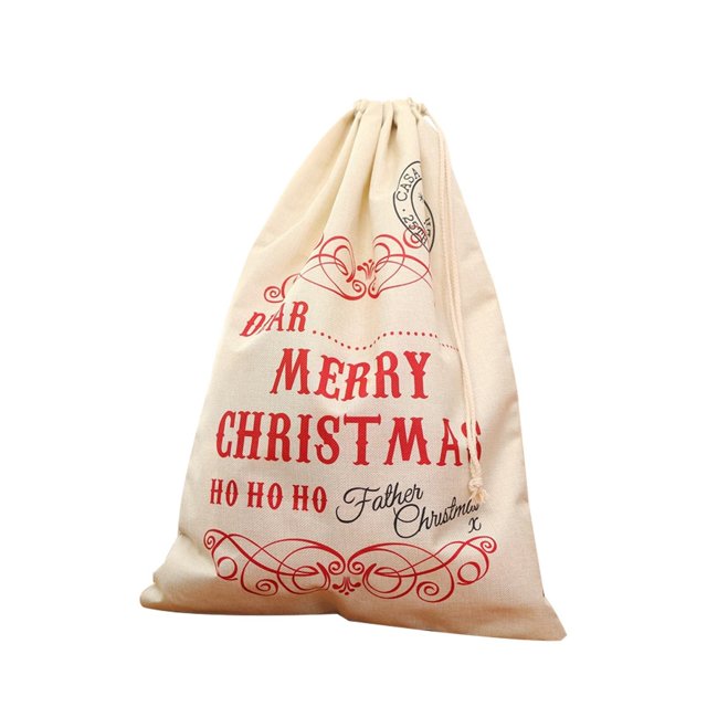 kjfeif Clearance Christmas Santa Sack Large Christmas Canvas Gift Bag with Drawstring Reusable Personalized Best Gift for Xmas Package Storage Christmas Gift Bags 18.5 x 26.37 Inch