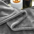 thumbnail image 4 of Black King Size Solid Flannel Throw Plush Cozy Super Soft Warm Bed Blanket, 4 of 4