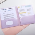thumbnail image 5 of Plastic Folder with Pockets, 2 Pocket Folders, Plastic Pastel Color Folders Fit Letter Size Paper, Heavy Duty Durable File Folder with Business Card for Home School&Office, 5 of 6