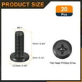 thumbnail image 2 of 20Pack M6-1.0 x 16mm Flat Round Head Machine Screws, Phillips Drive Fastener, 2 of 7