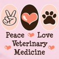 thumbnail image 2 of CafePress - Peace Love Veterinary Medicine Infant Bodysuit - Baby Light Bodysuit, Size Newborn - 24 Months, 2 of 4