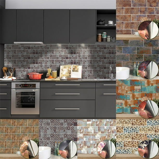 Cuh Self Adhesive Brick Stone Pattern Wall Sticker Kitchen Backsplash Bathroom Tiles Sticker Staircase Walmart Com Walmart Com