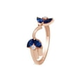 thumbnail image 2 of Marquise & Round Simulated Blue Sapphire & Cubic Zirconia Enhancer Guard 14K Rose Gold Ring Size - 6.5, 2 of 3