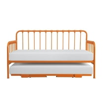 OakvillePark LaPrele Metal Daybed with Lift-Up Trundle, Twin/Twin, Orange