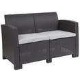 thumbnail image 3 of Afuera Living Wicker Patio Loveseat in Dark Gray, 3 of 9