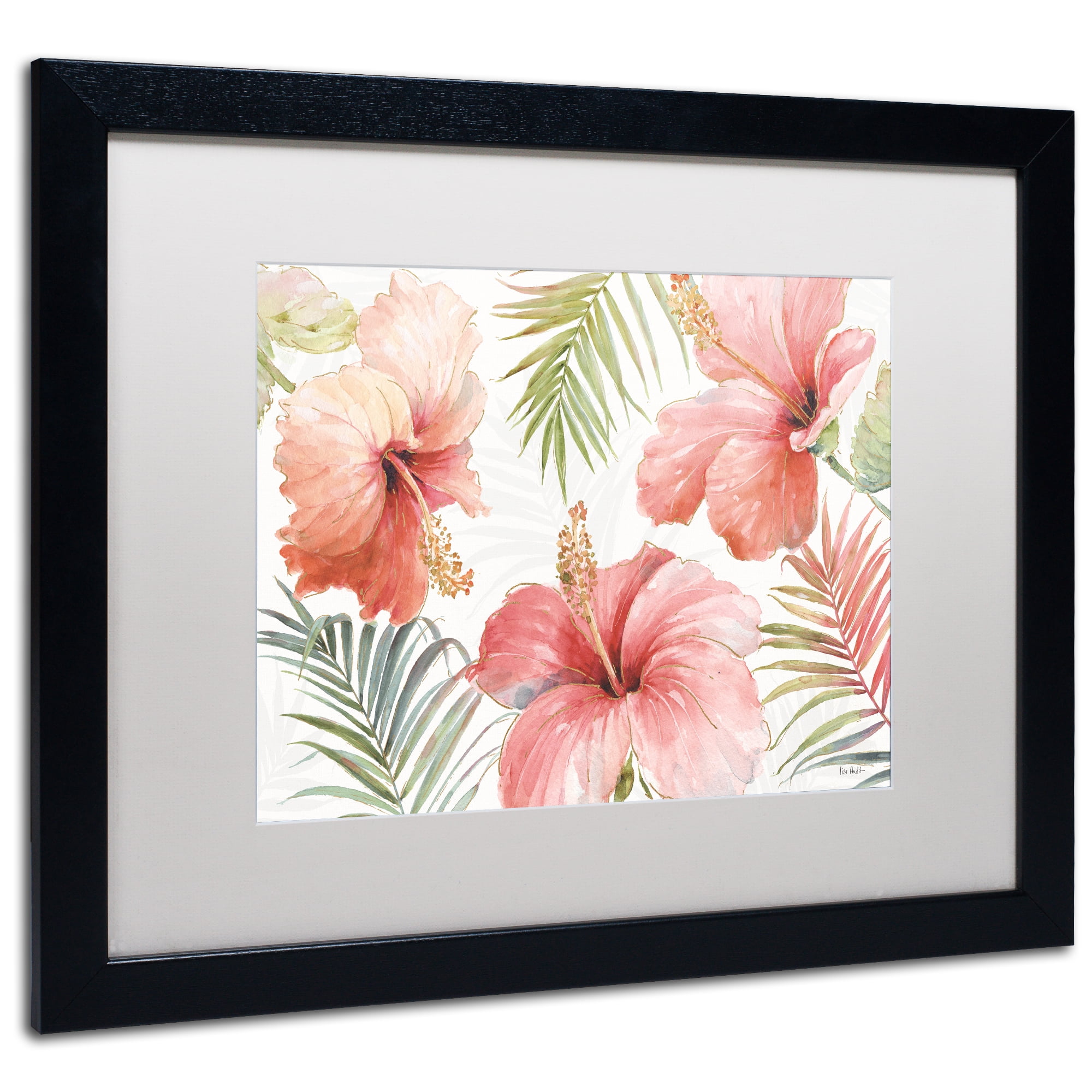 Trademark Fine Art 'Tropical Blush I' Matted Framed Art by Lisa Audit