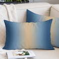 thumbnail image 2 of Navy Blue Ombre Throw Pillow Covers, Modern Yellow Gradient Farmhouse Art Soft Breathable Pillow Cases with Invisible Zipper for Sleeping, Toddler Pillowcases for Couch Bed Sofa Chair 12x20 Inches, 2 of 9