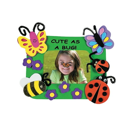 Cute As A Bug Picture Magnet Craft Kit - Craft Kits - 12 Pieces