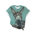 thumbnail image 1 of DYMADE T-shirt d'Été Décontracté à Manches Courtes Imprimé Mode Femme, 1 of 2