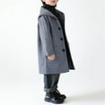 thumbnail image 6 of ATOGUTA Boys Dress Coats Kids Trench Coat Winter Pea Coat with Pockets Size 2T-15 Gray, 6 of 6