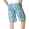 thumbnail image 3 of Birdeem Mens Plus Size Cargo Stripe Shorts Multi-Pockets Relaxed Summer Beach Shorts Pants, 3 of 3