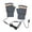 Dark Gray, variant on ShomPort USB Heated Gloves for Womens Knitted Convertible Lined Fingerless Thermal Gloves with Mittens Cover Cap