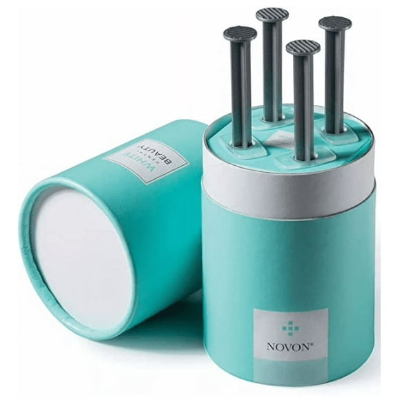White Dental Beauty Teeth Whitening Kit; 4 Syringes of 3 ml Teeth Whitening Gel Powered By NOVON® Technology. Includes Kit, Boil & Bite Whitening Trays, and Case (16% Carbamide Peroxide)