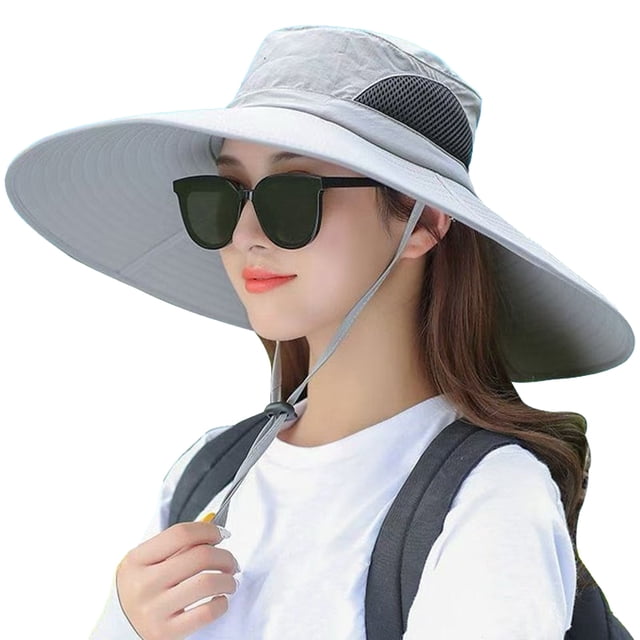 Sombrero de pescador con correa ajustable para la barbilla, malla transpirable, impermeable, ligero, de secado rápido y ala ancha para protección solar.