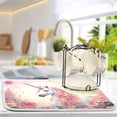 thumbnail image 5 of Coolnut Beautiful Flowers Unicorn Dish Drying Mat for Kitchen Counter, Ultra Absorbent Reversible Microfiber Dishes Drying Rack Pad Heat-resistant Mats 18x24in Home Decor, 5 of 7