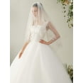 thumbnail image 3 of YooGuoGuo House 2 Tier Fingertip Length Wedding Bridal Veil With Comb X07, 3 of 6