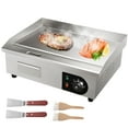 thumbnail image 5 of KFFKFF 21" Commercial Electric Griddle, 110V Stainless Steel Electric Flat Top Griddle with Adjustable Temperature Control 122°F-572°F, Non-Stick Plate, Countertop Griddle 1600W, 5 of 9