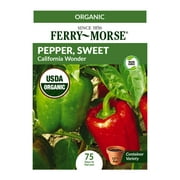 Ferry-Morse Organic 52.5MG Organic Pepper California Wonder Vegetable Plant Seeds Packet